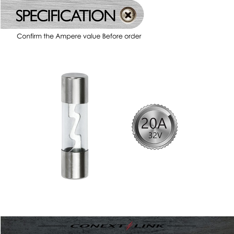 Conext Link AGU20-10 Nickel 20 Amp AGU Fuse 10 Pack