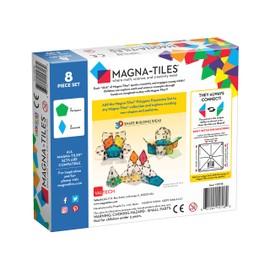 Magna Tiles Polygons Expansion Set, The Original Magnetic Building Tiles for Creative Open-Ended Play, Educational Toys for Children Ages 3 Years + (8 Pieces) (15718)