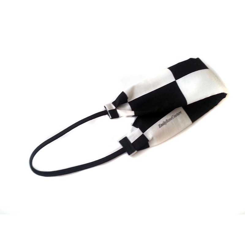 EmilyRose Couture Headband Collection-2" Wide (2" Wide, Black/White Checkerboard)