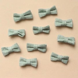 Hottracks Neat Fabric Ribbon_Vintage Blue 10p / 단정한 패브릭리본_빈티지블루10p
