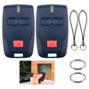 2Pcs 433MHZ 4 Buttons for BFT Garage Remote Control Key