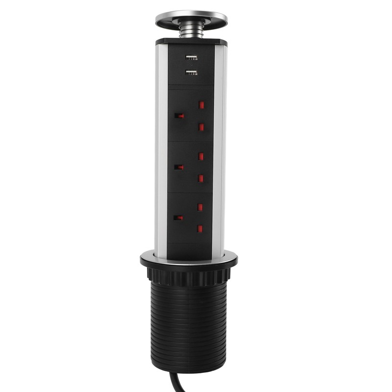 Pop Up Outlet Socket Recessed Retractable Power Strip Charging Station
