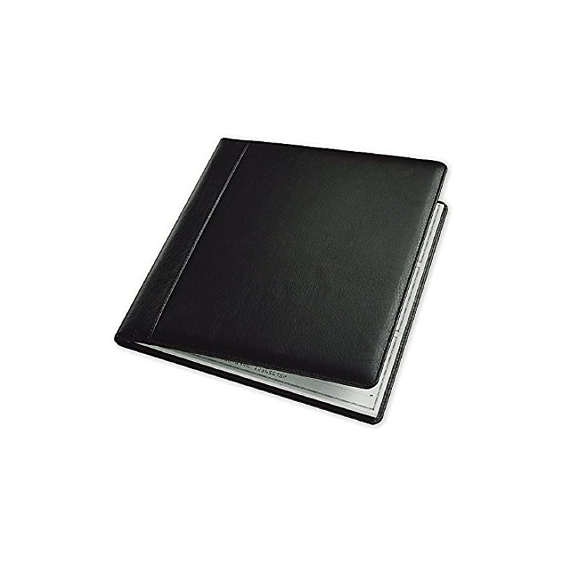 ABC Leather Check Cover, for 3-On-A-Page Executive Deskbook, 9 1/2