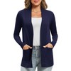EXCHIC Women's Long Sleeve Knitted Cardigan Lightweight Cosy Open Front