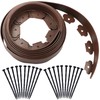 20 Ft Landscape Edging Kit, Brown Garden Border with 20