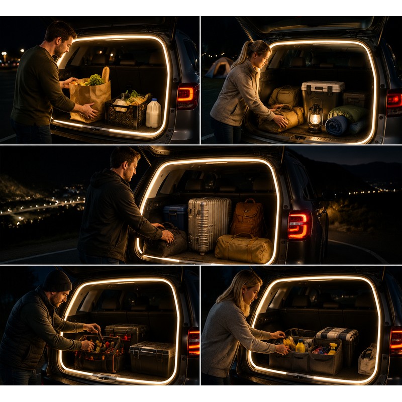 Car Trunk LED Light Strip for Interior Lighting – Flexible