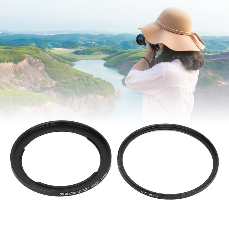VBESTLIFE 67mm UV Filter Filter Ring Lens Cap Set for