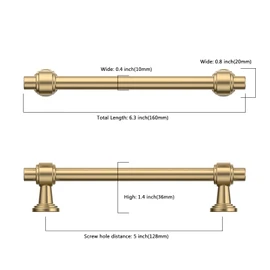 Asidrama 10 Pack 5 Inch(128mm) Champagne Bronze Cabinet pulls Kitchen Cabinet Handles, Cabinet Pulls Kitchen Cabinet Hardware for Cupboard Drawer Pulls