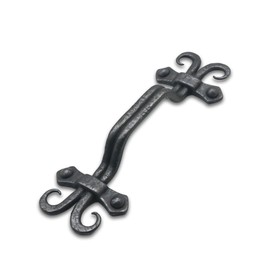 khtumeware 10 Pack Rustic Black Cabinet Pulls 3-3/4" Hole Center Hammered Vintage Kitchen Cabinet Handles Hardware for Dresser Drawers Antique Black, Refined Rustic Collection