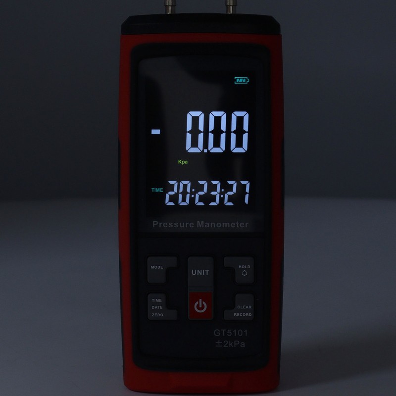 ±2KPa Differential Pressure Gauge High Accuracy Digital Pressure Manometer for
