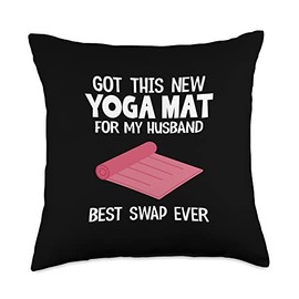 Got This New Yoga Mat For My Husband Best Swap Ever Mom Yoga Throw Pillow