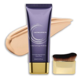 HERBENJOY Body Coverage Perfector Waterproof, Leg Makeup to Cover Veins & Tattoo Cover Up, Full Coverage Concealer with Brush, Long Lasting Sweat-Proof Body Foundation, Natural Finish