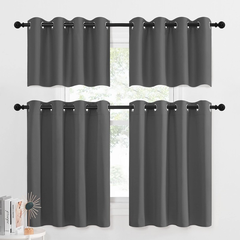NICETOWN Blackout Kitchen Window Curtains - Thermal Insulated Blackout Grommet-Top