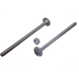 12 Cup Of Quadratisch Coach Bolt M6 6Mm 100mm Fully Mit Muttern BZP Gewinde