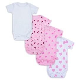 NIYS Unisex Bodysuits Shortsleeved Comfortable Soft 100% Cotton Vests for 0 to 24 Months Baby Boys and Girls (Colour 9, 12-18M)