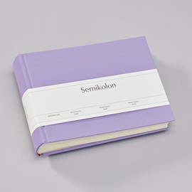 Semikolon 369952 Classic Small Album - 21.5 x 16 cm - 80 Pages Cream for 10 x 15 Photos - Lilac Silk Purple