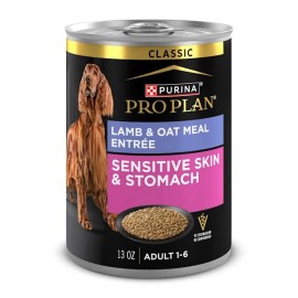 Purina Pro Plan Sensitive Skin and Stomach, Lamb and Oat Meal Wet Dog Food Pate