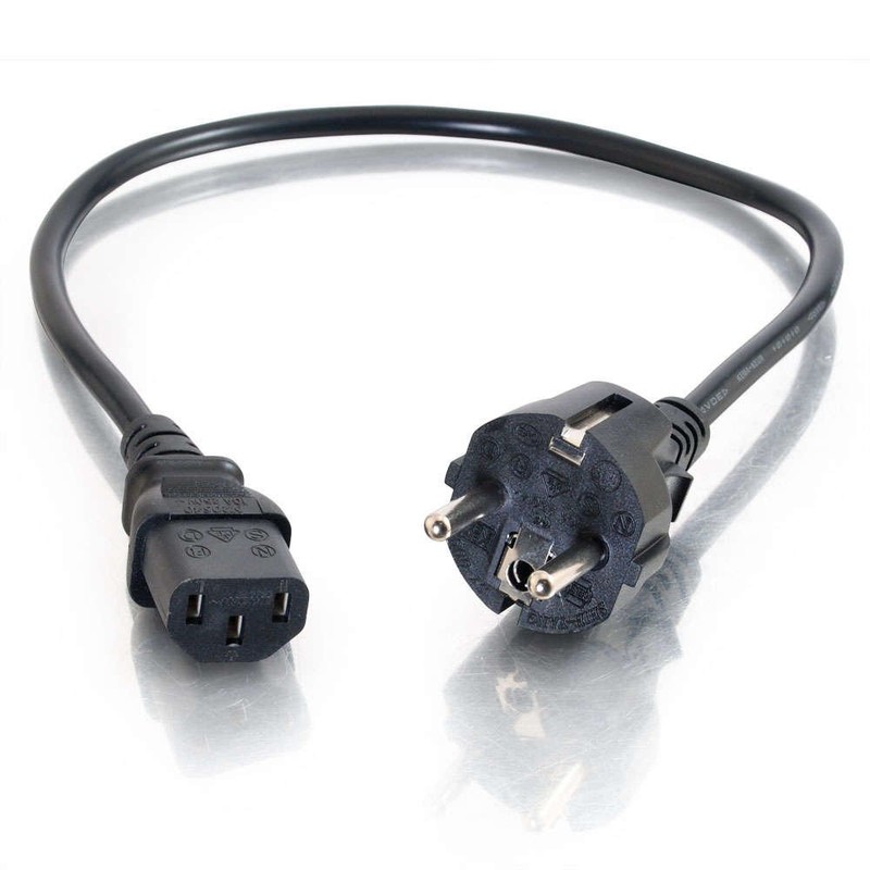 C2G 88542 1M Strom Kabel (IEC320C13 to CEE 7/7) 3