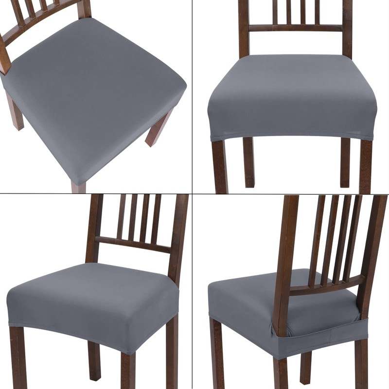 SearchI Stretch Dining Chair Seat Covers Set of 6, Soft