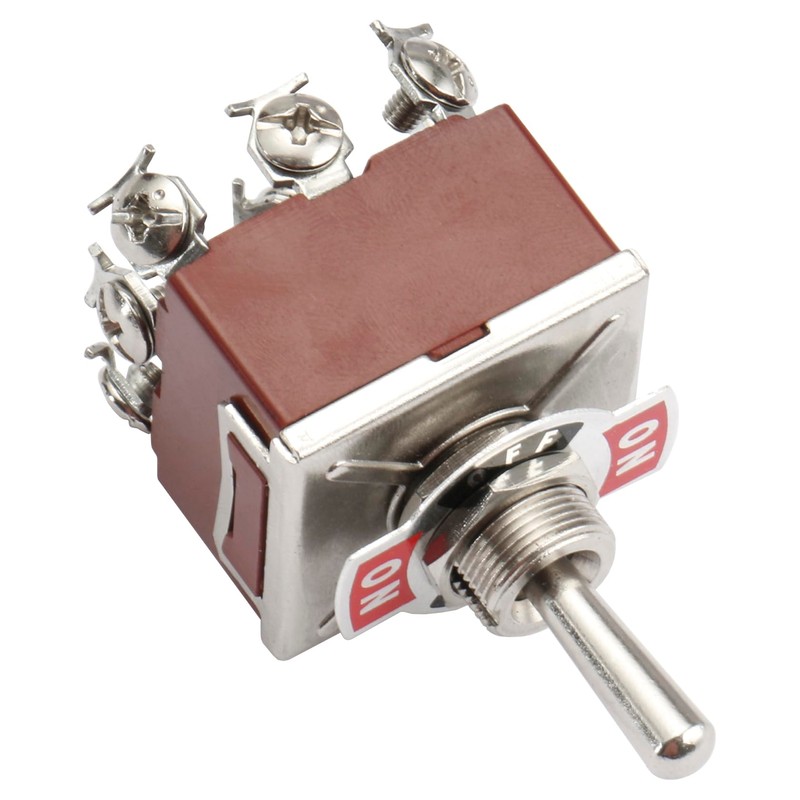 Heschen Metal Toggle Switch, KN3C-303, 3PDT, Maintained, ON/OFF/ON 3 Position,