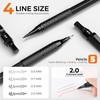 Four Candies Metal Mechanical Pencil Set, 3PCS Art Drafting Pencils