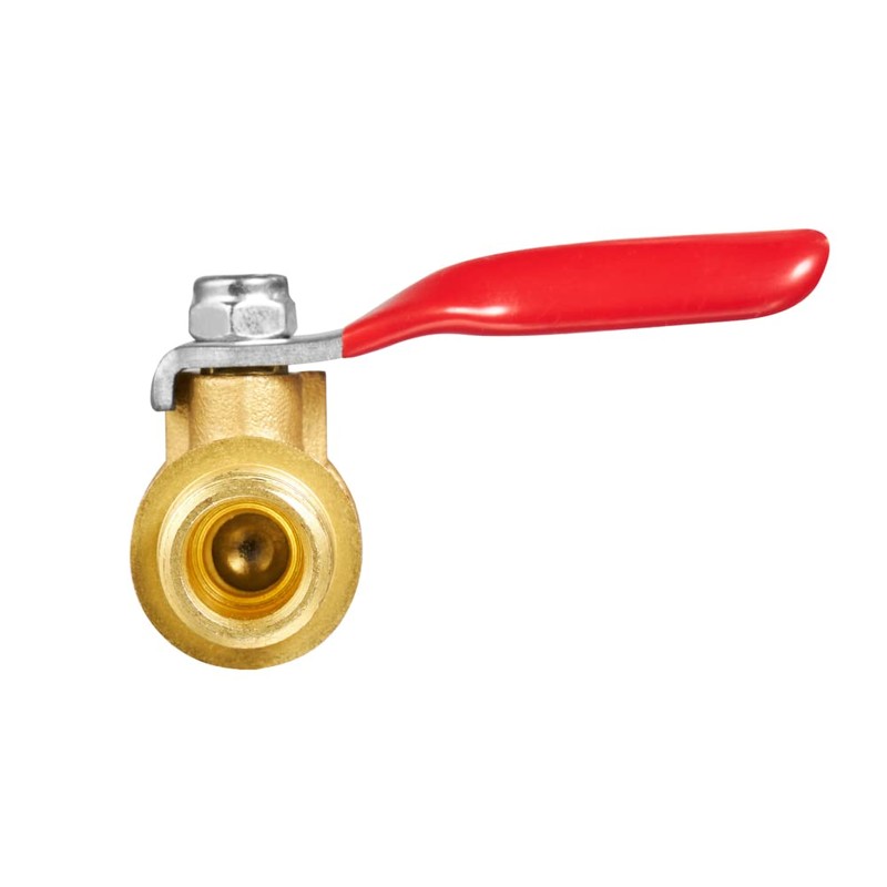 Brass Ball Valve Shut Off Switch, Tubing Fitting Straight Coupling