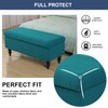 FUANGUI Ottoman Cover Slipcovers Rectangular Printed Folding Stretch Storage Bench