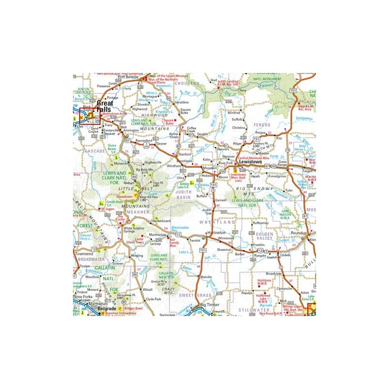 Globe Turner Montana State Wall Map - 22.5" x 17.5"
