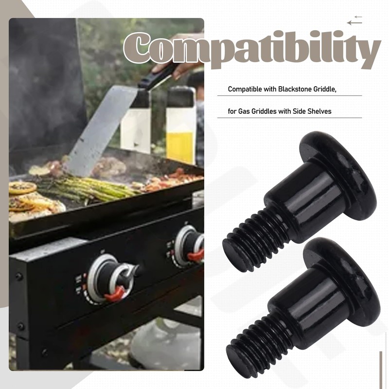 5 Pack Short M6 Step Bolt Compatible with Blackstone Griddle,