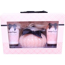 Japanese Grand Champagne Manifique Rose Bath Gift (Original) Body Soap, Set of 4