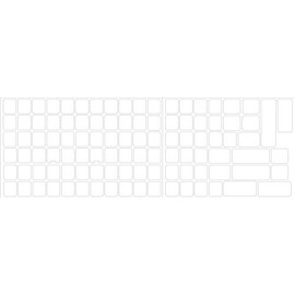 Blank Keyboard Sticker White Background for Desktop, Laptop and Notebook