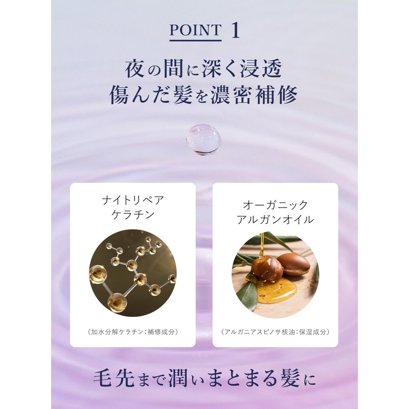 Diane (ダイアン) Diane Large Capacity Shampoo [Night Deep Repair] Blue