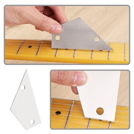 eMagTech 3Pcs Guitar Neck Ruler String Action Gauge Ruler Fret Rocker Guitar Neck Notched Straight Edge Luthiers Tool for Electric Guitar Acoustic Guitar Bass