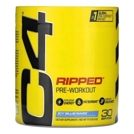 Cellucor Pre Workout Powder Suplemento Polvo Ripped Carnosyn Beta Alanina Sabor Icy Blue Razz Pote 180g