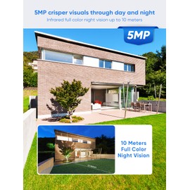 SANNCE PT 16x Digital Zoom 5MP Wireless Security Camera, Pan 350° Tilt 90° Outdoor IP Cam, 2-way Audio, Auto Tracking, Works with Alexa, Human Detection