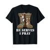 he serves i pray military wife US Combat Boots Army