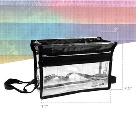 Clear Tote Bag - Travel Craft Products and Stadium Pack - Purple - 8 Bags