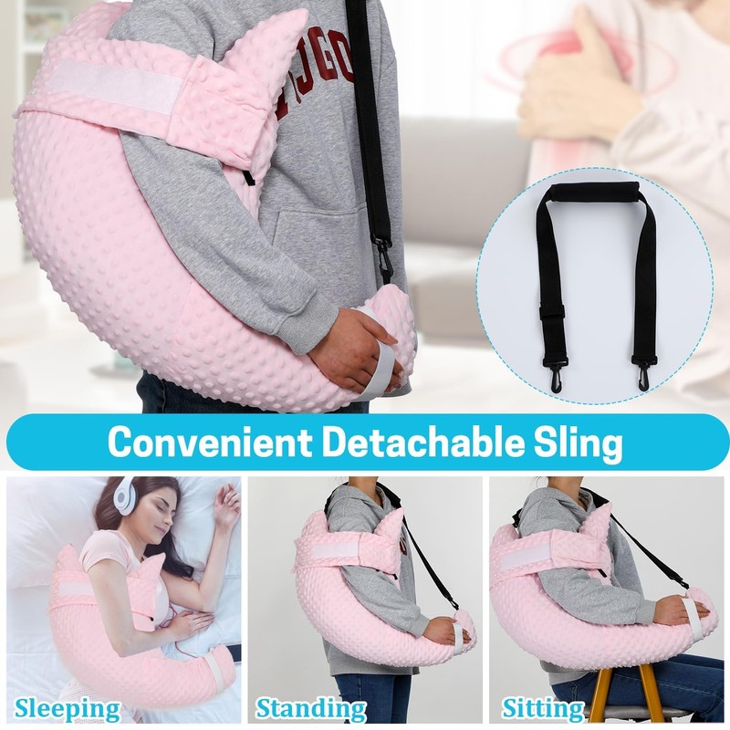 SWISSELITE Shoulder Surgery Pillow with Pocket, Rotator Cuff Pillow for