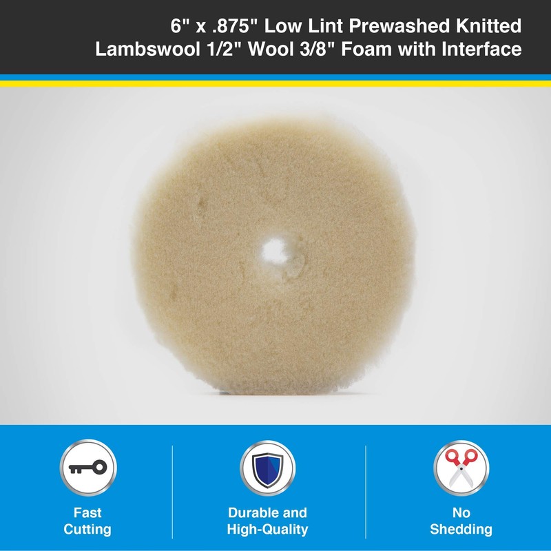 Lake Country 6" x .875" Low Lint Prewashed Knitted Lambswool