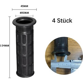 Wheelbarrow Grips Rubber Cart Handle Bike Wheelchair Motorcycle 30mm Pack of 4