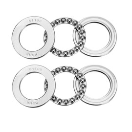 sourcing map 2 Pcs 51106 Thrust Ball Bearing 30mm x 47mm x 11mm Chrome Steel ABEC3 Single Row Roller