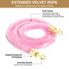 PATIKIL 6 Feet Pink Velvet Stanchion Rope, 2 Pack Crowd