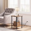 HOOBRO Side Table with Charging Station, Set of 2 End