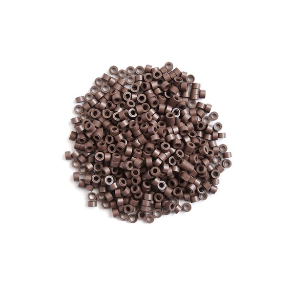 500 unidades de microeslabones forrados de silicona para extensiones de