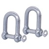 (Pack of 2) Galvanised Steel Shackles 16mm Shackle Clip with