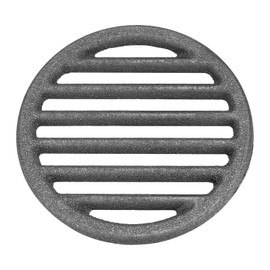 PATIKIL Cast Iron Fireground Grill, 12cm Round BBQ Grill Plate Replacement Heat Resistant Charcoal Plate Fireground Grill 6 Slot Grill Barbecue Accessories