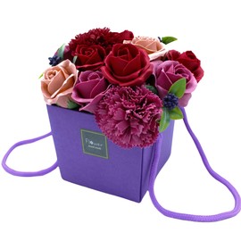 Soap Flower Bouquet,Purple Flower Garden - Mothers Day Flowers - Valentine Flowers For Her & Flower Bouquet For Your Loved Ones.