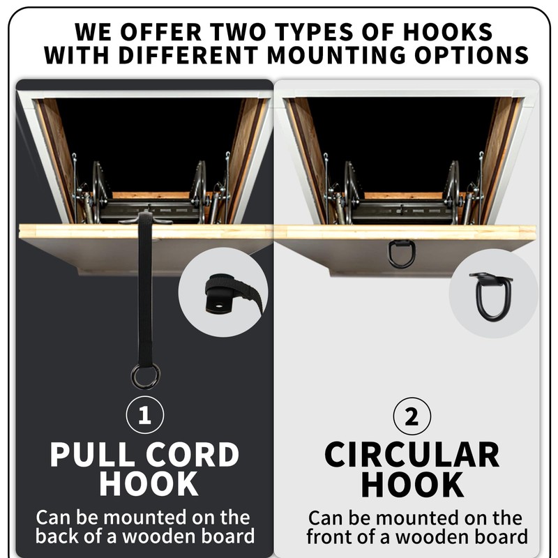 Attic Pull Down Hook-Ladder Pull Down System Kit Includes 1