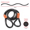 Burg-Wachter 12MMX1.2M BRAID STEEL CABLE 121C, Black, 12mm x 1.2M