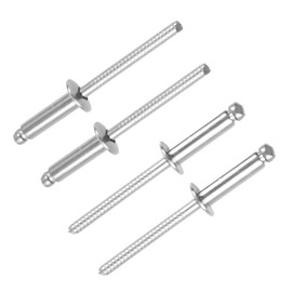 bociloy 50PCS 3/16" x 5/8" Stainless Steel Blind Rivets, Stainless Steel Pull Rivets Core Decoration Rivets, 6MM Head Pop Rivets